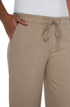 Pull-on Tie Waist Wide Leg Ankle 26"