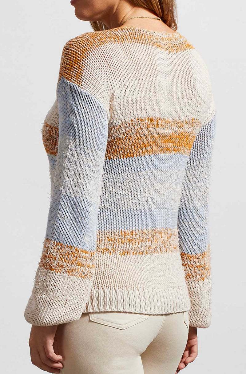 LIGHTWEIGHT EYELASH YARN SWEATER