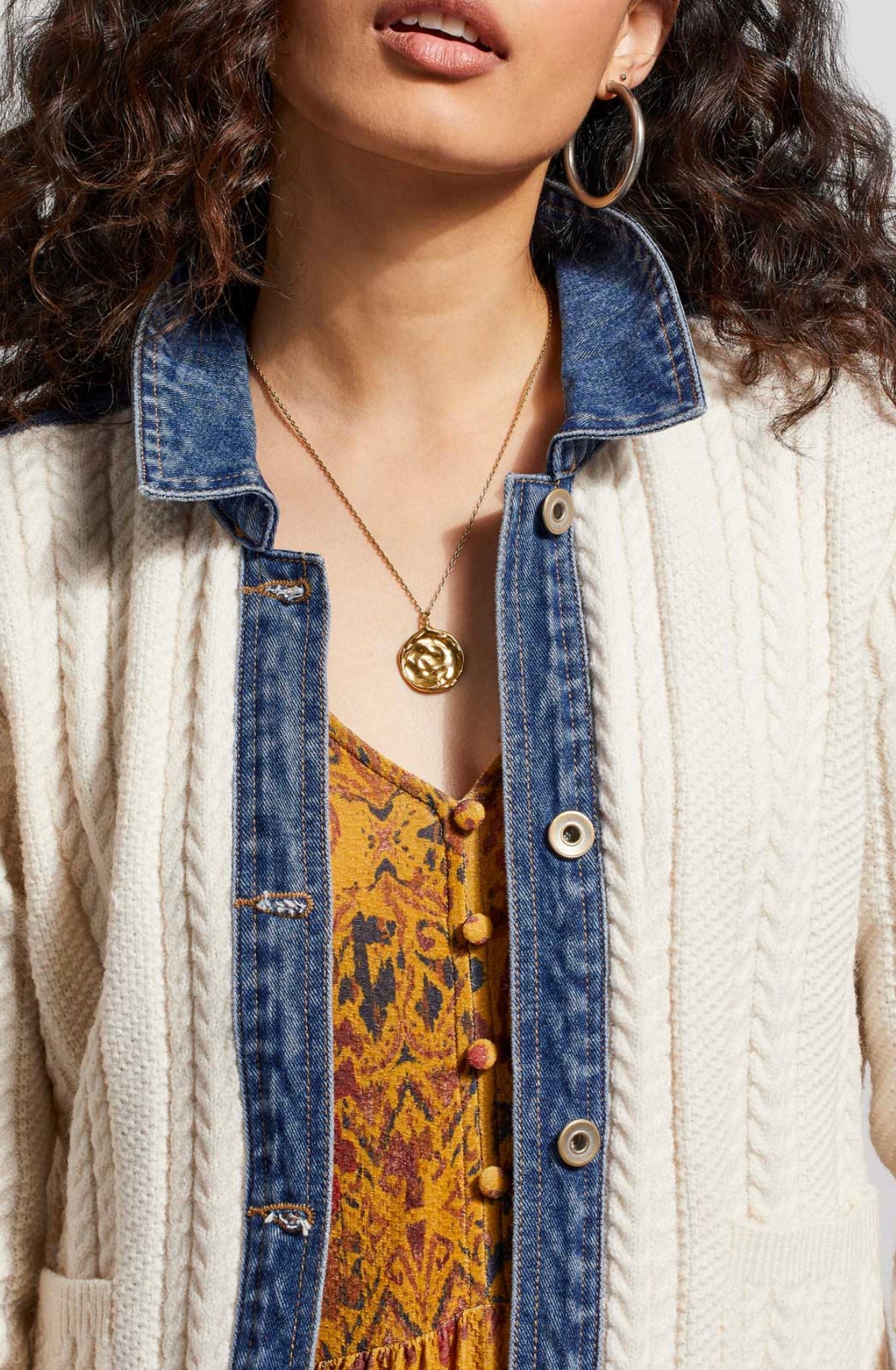 Denim and Sweater Jacket