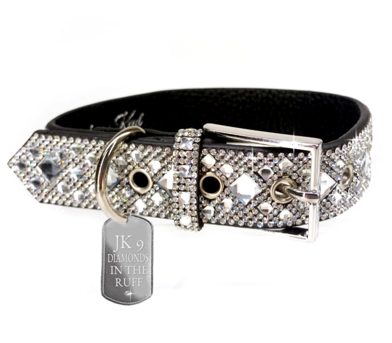 Diamonds in the Ruff Dog Collar Large