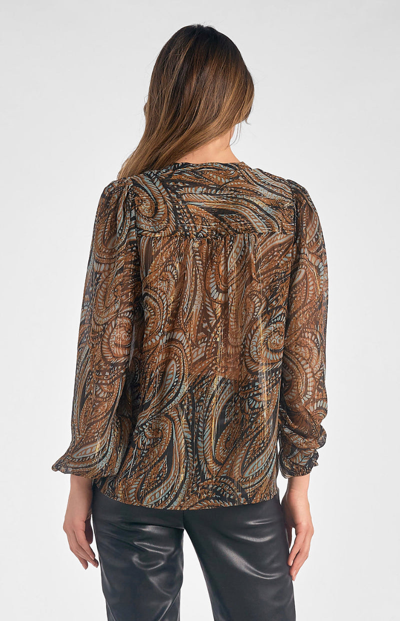 Sheer Paisley Blouse