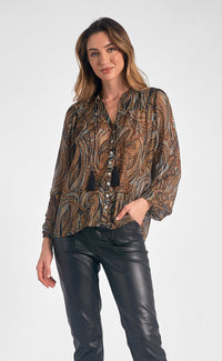 Sheer Paisley Blouse