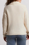 High Collar Sweater with Fancy Buttons