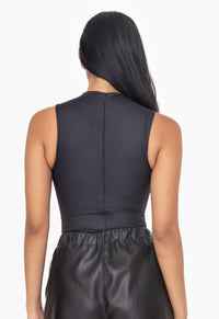 Sleeveless Mock-neck Body Suit