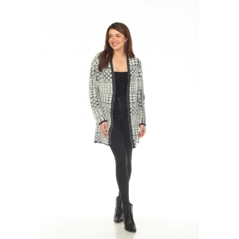 Plaid Sweater Cardigan