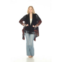 Aztec Scarf Open Cardigan