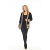 Black Eyelash Open Front Cardigan