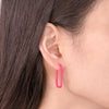 Enamel Hoop Earrings