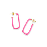 Enamel Hoop Earrings