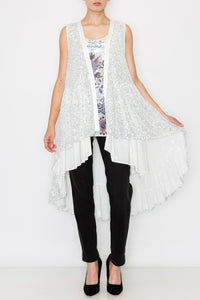 Sequin and Satin Vest