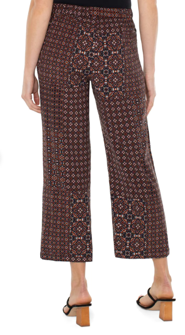 PULL ON WIDE LEG CROP TROUSER