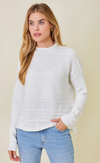 Textured Mock Neck Sweater
