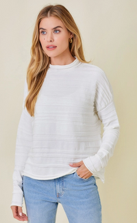 Textured Mock Neck Sweater