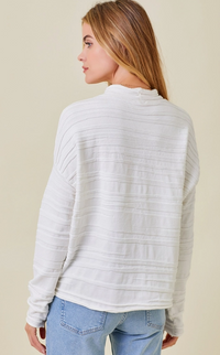 Textured Mock Neck Sweater