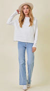 Textured Mock Neck Sweater