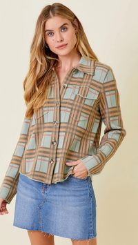 Plaid Sweater Jacket