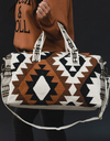 Black and Brown Aztec Duffel Bag