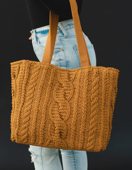 Cable Knit Tote