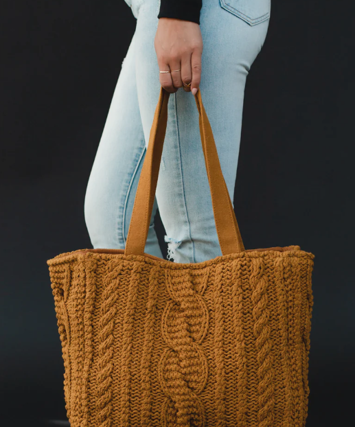 Cable Knit Tote