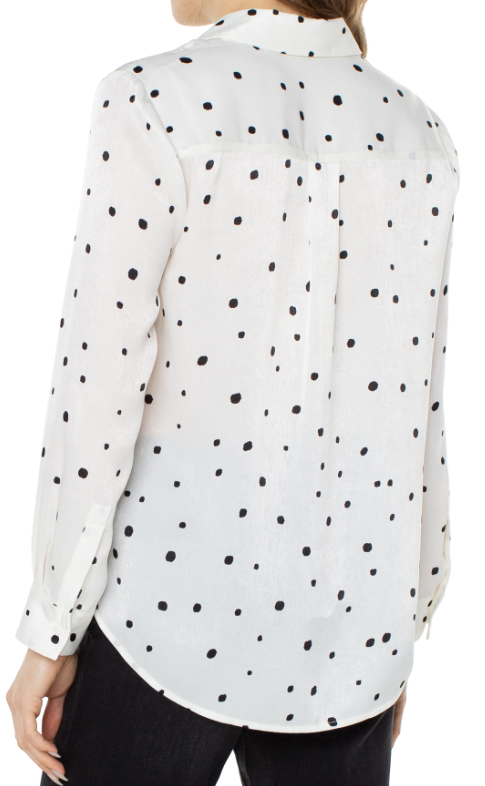 Dalmation Dots Button Blouse