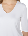 Double Layer Vneck Rib Neck Top