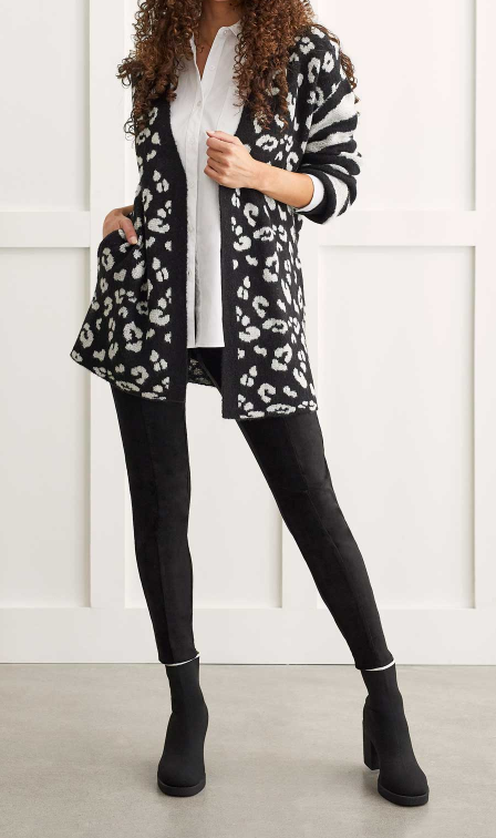 Black Leopard Cardigan