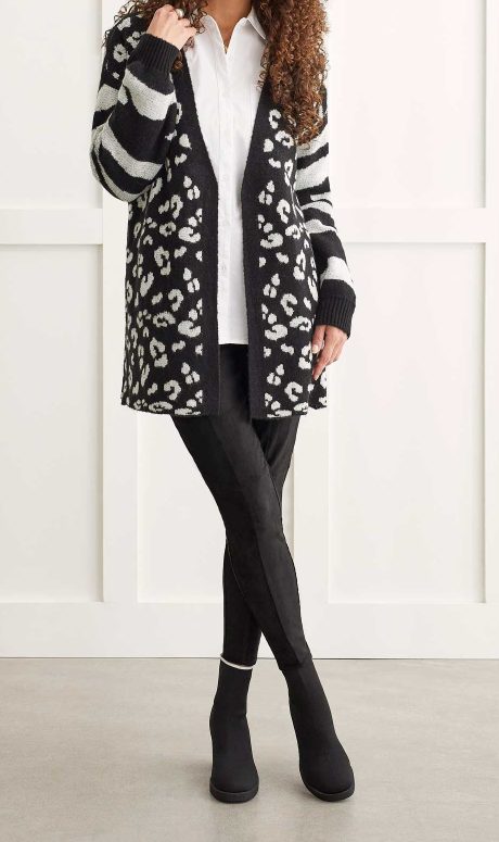 Black Leopard Cardigan