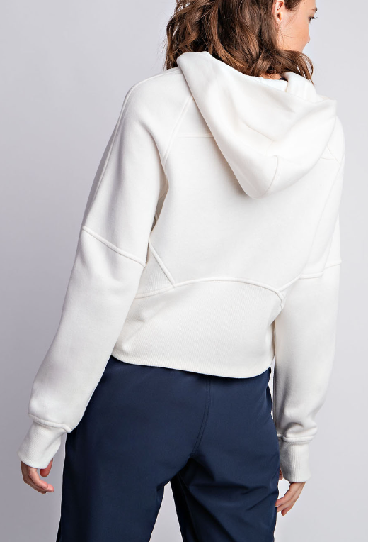 French Terry Cropped Hoodie