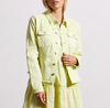 BUTTON-UP JACKET WITH RAW EDGE HEM