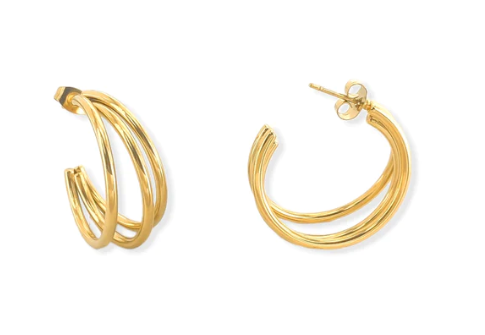 Water Resistant Gold Earrings