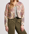 Line Embroidered Crop Janet