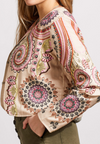 Line Embroidered Crop Janet