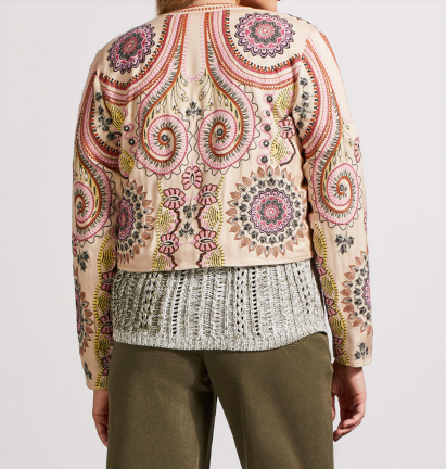 Line Embroidered Crop Janet