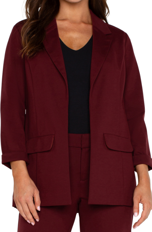 Red Boyfriend Blazer