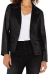 Coated One Button Blazer