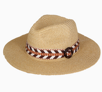 Panama Hat with Aztec Band