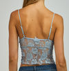 Floral Lace Cami (Baby Blue)