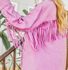 Fringe Back Button Down Jacket