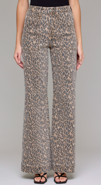Cheetah Print Denim Pant