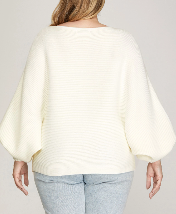 Dolman Sleeve Sweater (Plus)