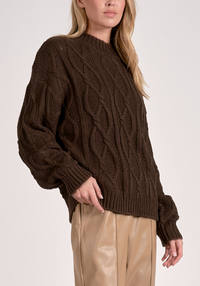 Brown Cable Sweater