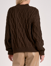 Brown Cable Sweater