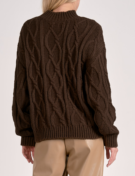 Brown Cable Sweater