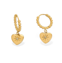 Heart and Hoop Earrings