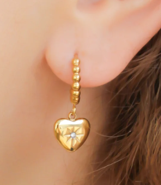 Heart and Hoop Earrings