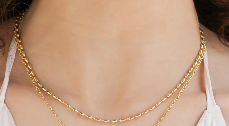 Oval Beaded Necklace