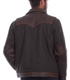 Men's Twead and Leather Jacket