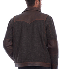 Men's Twead and Leather Jacket