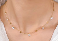 Water Resistant Necklace. CZ