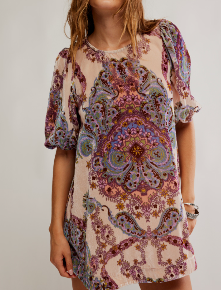 Maye Printed Velvet Tunic
